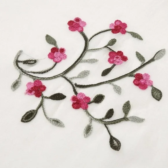 Flower Embroidered Scarf #43 - Picture 2 of 2